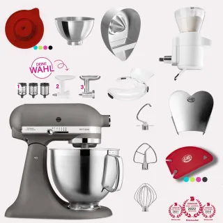 KitchenAid Artisan 4,8 Liter KSM185 Spar-Set mit Sieb mit digitaler...