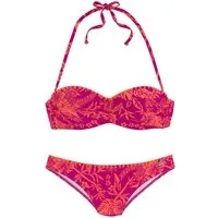 Venice Beach Triangel-Bikini Bügel-Bandeau-Bikini BERRY-ORANGE