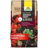 Neudorff Bio-Erde NeudoHum Bio BeerenobstErde 20 Liter, (Torffreie Bio-Erde mit extra Kalium für eine reiche Ernte mit leckeren Beeren, ideal für Erdbeeren, Brombeeren, Himbeeren, Stachelbeeren), im Beet, Topf, Kübeln, Balkonkästen und im Hochbeet