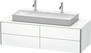 Duravit XSquare Konsolenwaschtischunterbau wandhängend Weiß Supermatt 1400x548x400 mm - XS4915M8484 XS4915M8484