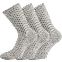 FussFreunde Norwegersocken 3 Paar Wollsocken 100% Wolle ohne Gummidruck Damen Herren (3 Paar) mit Plüschsohle