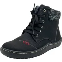 Nowaland Bequeme Damen Winterstiefeletten mit Reißverschluss Winterstiefelette Dekorative Schnürung, wärmendes Innenfutter und flexible Laufsohle