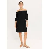 bonprix Off-Shoulder-Kleid aus Baumwolle, mit Stickerei, lässige Passform