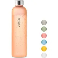 Vinsun Trinkflasche Tritan Wasserflasche 1L, Sportflasche Kohlensäure geeignet & BPA frei, Auslaufsicher, bruchsicher, geruchs- und geschmacksneutral