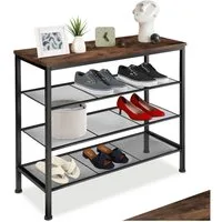 tectake Schuhregal Newport, Set 1-tlg., Industrial Style