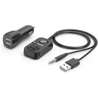 Hama Bluetooth®-Freisprecheinrichtung für Kfz mit AUX-In BT Audio Adapter USB-Adapter 3,5-mm-Klinke, 100 cm