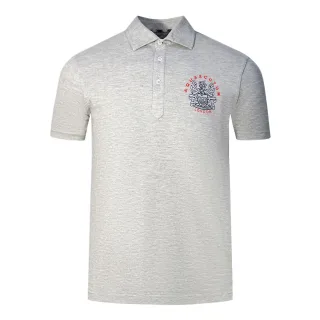 Aquascutum Aldis London Logo Grau Poloshirt