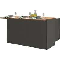 KOCHSTATION Kücheninsel KS-Sole, Kücheninsel, Breite 155 cm, 3 Türen