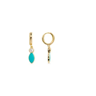 Luxenter Ohrringe aus 18k Gelbgold mit funkelnden Zirkonias - Rielo