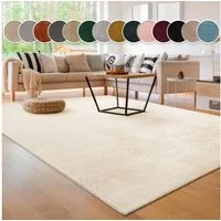 Paco Home Teppich Cadiz 630, rechteckig, Höhe: 14 mm, Uni-Farben, besonders weich, waschbar, auch als Läufer erhältlich