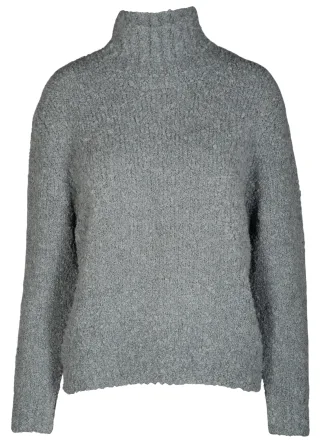 CLARINA - Stehbund-Pullover, 3/4 Arm ozean gruen mel. - Gr. - 40
