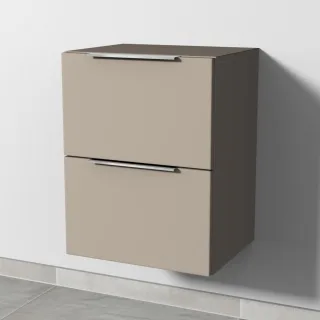 Sanipa 4balance Anbauschrank mit 2 Auszügen, Sandgrau-Matt, DG10067 DG10067