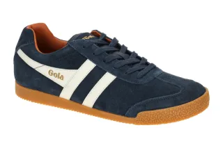 Gola CMA192IW Harrier Herren Sneaker navy/offwhite/moody orange Echtleder & T...