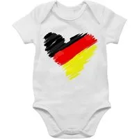 Shirtracer Shirtbody Deutschland WM Herz 2026 Fussball WM Fanartikel Baby