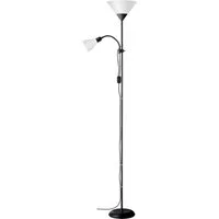 Brilliant Deckenfluter Spari, Lesearm, ohne Leuchtmittel, 180 cm Höhe, Ø 25 cm, E27 + E14, Aluminium/Kunststoff