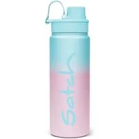 Satch Trinkflasche Edelstahl Trinkflasche 0,5 l Light Blue Graffiti, ohne schädliche Weichmacher wie Bisphenol A (BPA)
