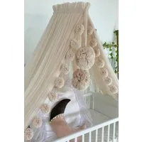 Baby Fancyroom Betthimmel Betthimmel aus 12 Meter Tüll aus 1. Klasse für Kinderbett Gitterbett, Himmel für Babybett Kinderbett