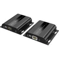 HDMI IP PoE Extender Set, HDMI Verlängerung schwarz, 4K/60Hz
