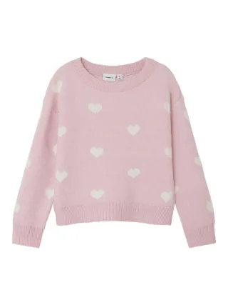 NAME IT - NMFODESSA LS KNIT BF roseate spoonbill - Gr. - 110