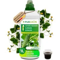 Purgrün Gemüsedünger Bio Gewächshausgurken Dünger, NPK 4+1+7, Kalium, 1 Liter, Flüssigdünger, 1-St., 1 Liter