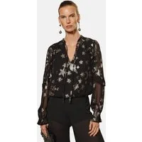 Love & Roses Langarmbluse Love & Roses Langärmliges Metallic-Top, Regular (1-tlg)