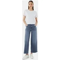 comma Weite Jeans Jeans-Hose Culotte aus Denim