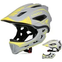 Lixada Kinderfahrradhelm Kinderfahrradhelm Fahrradhelm Kinder Fullface abnehmbar Unisex, 13 Lüftungsöffnungen, 2-in-1 Helm, stoßfester EPS-Schaum