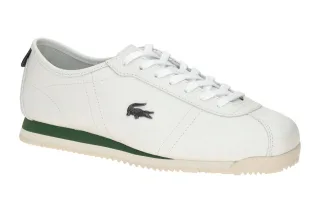 Lacoste Herrenschuhe CLUB LOW 1265 wei?/gr?n Sneakers Echtleder flexibel