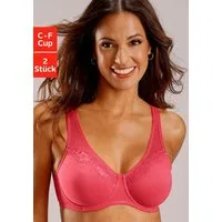 petite fleur by Lascana Minimizer-BH (Packung, 2 Stück) mit Bügel, Baumwoll-Qualität – auch ideal für große Größen