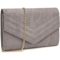 Miss Lulu Clutch Damen Elegante Abendtasche Umschlag Umhängetasche Crossbody mit Kette