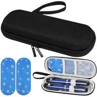 LuxusKollektion Kühltasche Insulin Kühltasche TSA Kühlakku Pen Isoliertasche Epipen Schwarz
