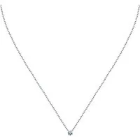 CHRIST Collier CHRIST Damen-Kette 375er Weißgold 1 Topas