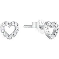 Amor Paar Ohrstecker Shiny Heart (2-tlg), mit Zirkonia (synth)