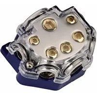 Hama Powersplitter 1/5 Techline Strom-Verteiler Audio- & Video-Kabel, Rohkabel, Rohkabel, 50mm² auf 2x 10mm² 2x 25mm² 1x 35mm² Car-HiFi Verteiler-Block