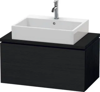 Duravit L-Cube Konsolenwaschtischunterbau wandhängend Eiche Schwarz Matt 820x477x400 mm - LC58020161 LC580201616