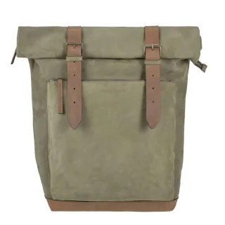 Rucksack Leder 30x41cm Rolltop "Leisure" khaki ranger Ruitertassen 4054-75