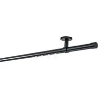 ondeco Gardinenstange Profil Deckenabstand 4cm Kappe, Ø 20 mm, 1-läufig-läufig, Wunschmaßlänge, Bohren, verschraubt
