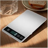 TUWENA Küchenwaage Küchenwaage Digital, 10KG Essenswaage mit LCD-Anzeige, 1g Richtigkeit, Elektronik Küchenwaage bis zu 10 kg Tragkraft mit Großer Wiegefläche