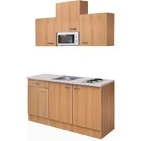 Flex-Well Pantryküche Nano, Gesamtbreite 150cm, mit Mikrowelle und Kochfeld, viele Farbenvarianten