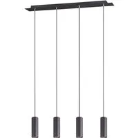 TRIO Leuchten LED Pendelleuchte, Dimmfunktion, LED wechselbar, Warmweiß, modern, mehrflammig hängend über Esstisch & Couchtisch, Breite 75cm