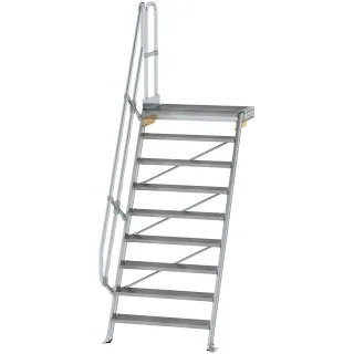 Munk Treppe mit Plattform 60° Stufenbreite 1000 mm - 600409