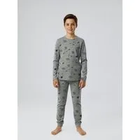 Name It Schlafanzug NKMNIGHTSET GREY SPACE NOOS (Set, 2 tlg)