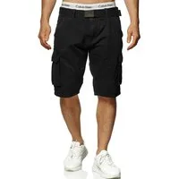 Indicode Cargoshorts Herren Blixt Cargo Shorts Herrenshorts aus 100 % Baumwolle, inkl. Gürtel