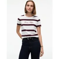 Tommy Hilfiger Kurzarmshirt SCRIPT REG C-NK SS T-SHIRT Baumwolle