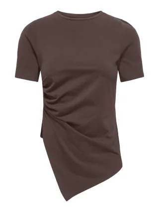 ONLY - ONLLISE S/S RUCHING TOP CS JRS Chocolate Martini - Gr. - XL