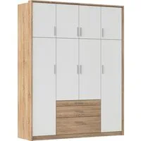rauch Kleiderschrank Schrank Drehtürenschrank Garderobe Ankleide Schlafzimmer HILDESHEIM (Breiten: 185/275 cm, Höhe 231 cm) oberste Schublade mit praktischer Facheinteilung MADE IN GERMANY