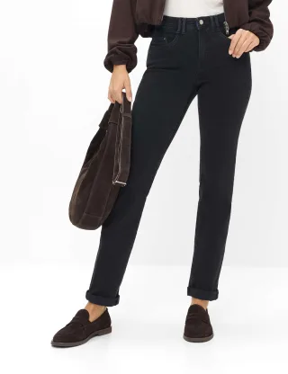 Brax Damen Five-Pocket-Hose Style MARY CLEAN BLACK, denim schwarz, Gr. 34L