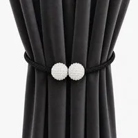 ELANOX Raffhalter ELANOX Magnetische Raffhalter 2er Set mit Perlen für Vorhänge, alle Gardinen, (2 Stück)