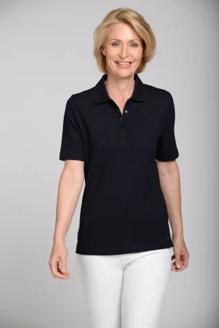 CLARINA - NOS Poloshirt,1/2 Arm, Pique 623 marine - Gr. - 42