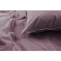 Primera Bettwäsche Primera Flanell Bettwäsche 135x200 stonewashed berry uni aubergine, Flanell, 2 teilig, perfekt für die kalten Wintermonate